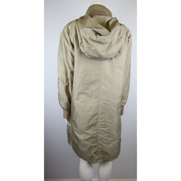 VINTAGE 80S 90S WOMEN'S BEIGE COAT - MONICA GRAY - REMOVABLE LINER & HOOD - S - Picture 9 of 13